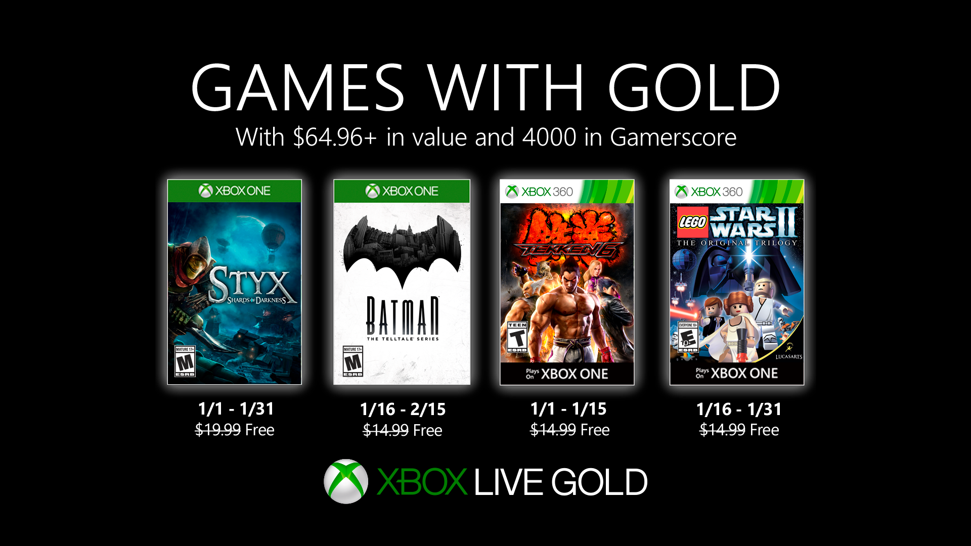 Todos os Jogos Grátis da Xbox Live 