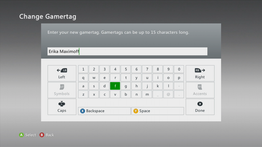 GamerTag Xbox 360