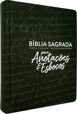 Bíblia Sagrada Nova Versão Transformadora Para anotações e esboços preta capa dura nvt