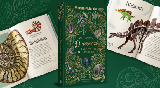 O livro dos dinossauros e da vida pré-histórica capa