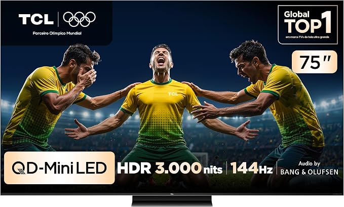 copa-de-2026-em-144hz-as-tvs-tcl-mini-led-em-oferta-no-prime-day Smart TV TCL 75 Polegadas (75C7K) O verdadeiro cinema para a sua torcida