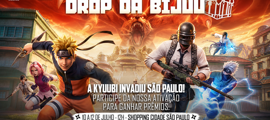 pubg-mobile-e-naruto-em-sp-raposa-gigante-e-cafe-tematico-gratis 2